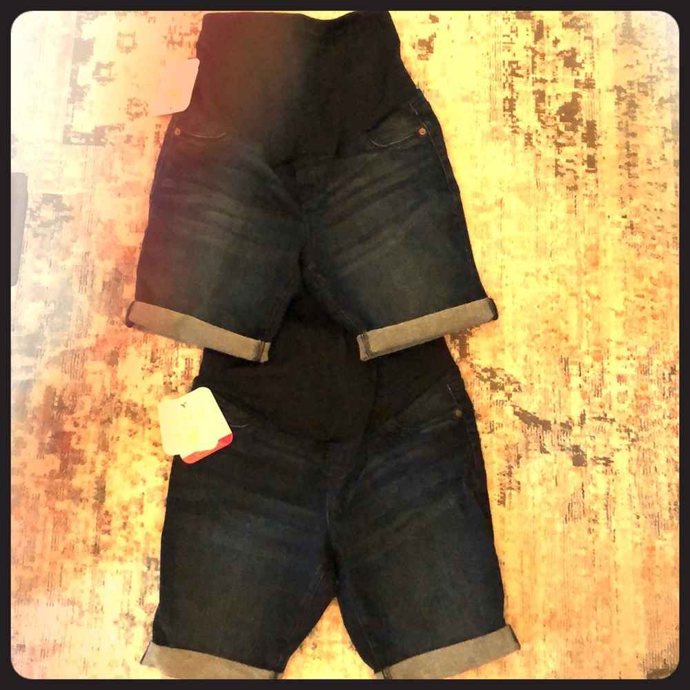 Isabel maternity jean shorts - 2 pair